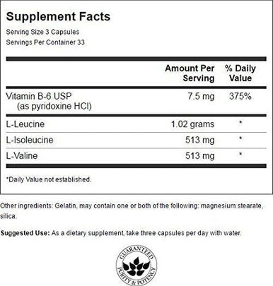 Swanson Branched-Chain Amino Acids 100 Capsules