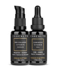 JSHealth Plump & Glow Skincare Bundle - Brightening Vitamin C Serum For Face & Hydrating Vitamin E Face Oil