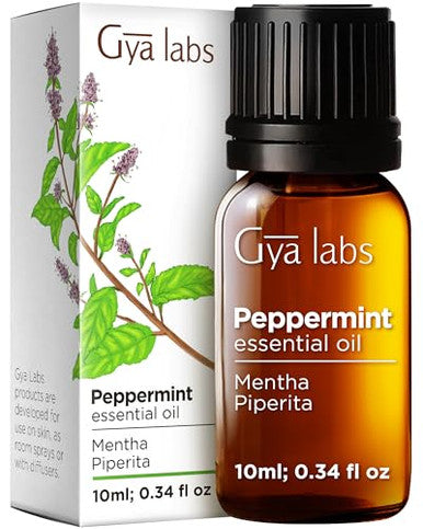 Gya Labs Spearmint Essential Oil For Diffuser & Peppermint Oil For Diffuser Set - Aromatherapy Grade Essential Oils Set - 2X0.34 Fl Oz - Gya Labs