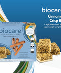 Biocare High Protein Snack Bar, Provides 15g Essential Protein, 5g Dietary Fiber, Cinnamon Crisp (7 Count)