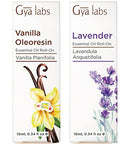 Gya Labs Vanilla Essential Oil Roll On & Lavender Essential Oil Roll On Set - Therapeutic Grade Essential Oils Set - 2X10Ml - Gya Labs