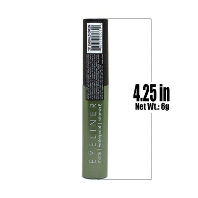 Italia Deluxe Makeup 1 Classic Liquid Eyeliner 231 Matte Emerald Green Eye Liner Vitamin E ZipBag