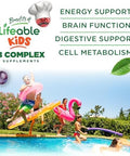 Lifeable Sugar Vitamin B Complex For Kids Bcomplex With Vitamin C Great Tasting Vit B Complex Vitamins Energy And Nerve Support Kids B Vitamins Complex For Boys And Girls 90 Gummies