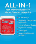 Rsp Aminolean Recovery - Post Workout Bcaas Amino Acids Supplement + Electrolytes, Bcaas And Eaas For Hydration Boost, Immunity Support - Muscle Recovery Drink, Vegan Aminos, Blood OrangeÃƒÂ¢Ã¢â€šÂ¬Ã‚Â¦