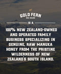 Gold Fern Honey - Raw New Zealand Manuka Honey Medical Grade | 8.8oz Monofloral MGO 400+ | Pure, Natural, Unpasteurized, Unfiltered Superfood, Traceable from Hive to Hand.