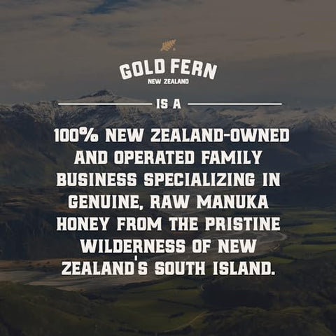 Gold Fern Honey - Raw New Zealand Manuka Honey Medical Grade | 8.8oz Monofloral MGO 400+ | Pure, Natural, Unpasteurized, Unfiltered Superfood, Traceable from Hive to Hand.