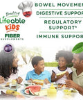 Lifeable Prebiotic Fiber Gummies For Kids Kids Fiber Gummies 5G Great Tasting Fiber Supplements For Kids Prebiotic Gummies For Digestive Health Fiber Gummy For Kids Children 90 Gummies
