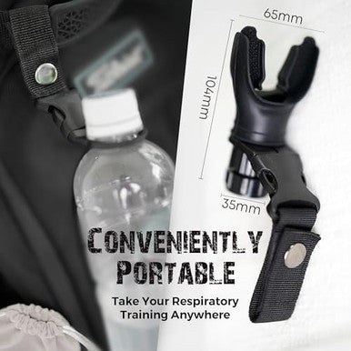 Bodyssey Breathing Enhancer | Premium Silicone Trainer | Boost Breathing Efficiency | Adjustable Resistance Levels | Compact Portable And Easy To Maintain