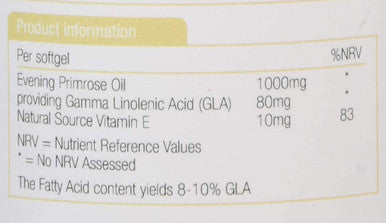Natures Aid 1000 mg Cold Pressed Evening Primrose Oil 90 Capsules, 200 g