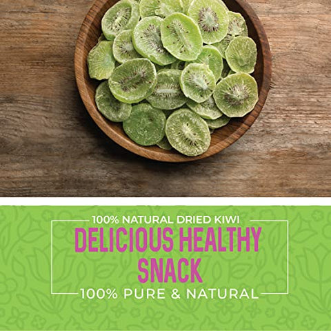 Herbaila Dried Kiwi Fruit Slices, 1 Pound. Dried Kiwis Fruit, Dehydrated Kiwi Slices, Kiwi Dried fruit. All Natural, Non-GMO, Lightly sweetened Dried Kiwifruit Slices. 16 Ounces.