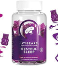 IvyBears Men's Hair Vitamins and Restful Sleep Gummies Biotin Zinc and Melatonin with LTheanine and Lemon Balm Vegan Hair Growth and Sleep Support 2Pack