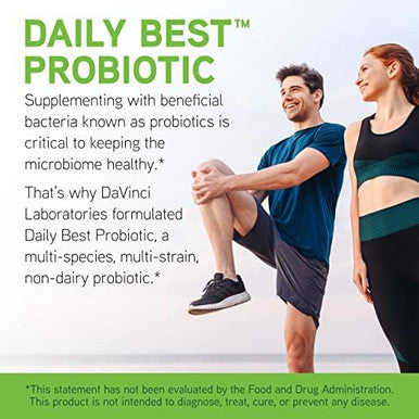 Davinci Labs Daily Best Probiotic A Dietary Supplement Vegetarian Gluten 60 Capsule