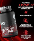 Efx Sports Lean Fix Xtremeweight Loss Supplementmultipatented Fat Burning Formulapowered By Lyzme 530 Servings 90 Capsules