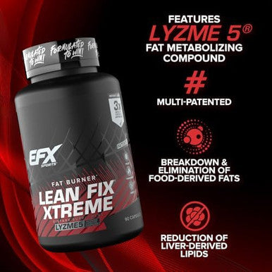 Efx Sports Lean Fix Xtremeweight Loss Supplementmultipatented Fat Burning Formulapowered By Lyzme 530 Servings 90 Capsules