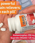 Motrin Dual Action with Tylenol Fast-Acting Long Lasting Pain Reliever with Ibuprofen & Acetaminophen for Minor Aches & Pains Ibuprofen (NSAID) 125 mg & Acetaminophen 250 mg