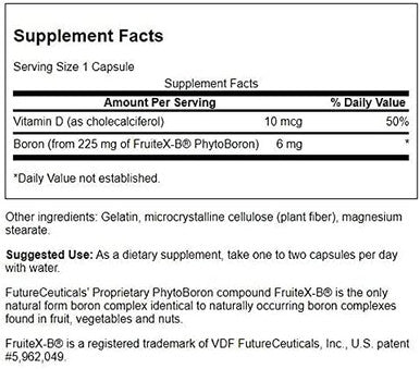 Swanson Vitamin D & Boron 60 Capsules (2 Pack)