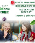 Lifeable Sugar Fiber Gummies For Adults 4G Great Tasting Fiber Supplement Gummies Keto Friendly Gluten Vegan Non Gmo Prebiotic Fiber For Digestive Health 90 Gummies