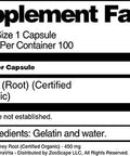 Terravita Comfrey Root (Certified Organic) - 450 Mg (100 Capsules, Zin: 517626) - 3 Pack