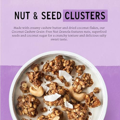 Purely Elizabeth, Coconut Cashew, Keto Granola, Grain-Free, Non-GMO, Paleo (8oz Bag) (Pack of 3)