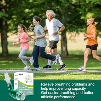Giyosk Breathing Exercise Device For Lungs Lung Expansion And Mucus Relief Device Portable Expiratory Breathing Exerciser With A Set Of Accessories Breathing Trainer For Lung Cleanse(Green)