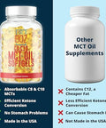 Dr. Boz - C8:C10 Mct Oil Supplement (330 Softgels) - Doctor Approved - Natural Energy & Mental Focus - Increases Ketones - Made From Pure Coconut Oil - Made In The Usa - Self Care