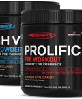 Pescience Pre Workout Stack â€“ Prolific & High Volume Sour Peach Candy Nitric Oxide Booster â€“ 40 & 36 Scoops L Arginine Nitrate L Citrulline Pre Workout Powder For Men & Women