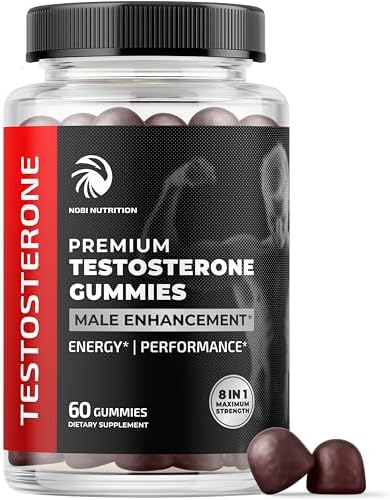 Nobi Nutrition Morning Fat Burn Gummies & Testosterone Booster Suppplement Test Booster Fat Burner & Metabolism Support With Green Tea & Raspberry Ketones Appetite Suppressant & Energy Support 1 Month Supply