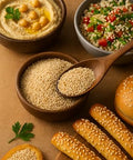 Sesame Seeds Natural ÃƒÂ¢Ã¢â€šÂ¬Ã¢â‚¬Å“ 14 oz Resealable Bag ÃƒÂ¢Ã¢â€šÂ¬Ã¢â‚¬Å“ Whole Raw Unhulled Seeds for Cooking, Baking & Garnishing by Mecca Foods