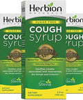 Herbion Naturals Sugar Cough Syrup With Stevia 5 Fl Oz Helps Relieve Cough And Soothes Sore Throat Naturally Optimizes Immune System 3 Packs