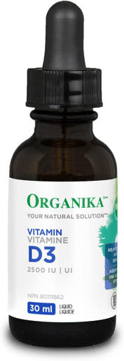 Organika Vitamin D3 Liquid 2500Iu- Olive Oil Base, Immune System Support- 30Ml