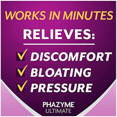 Phazyme Ultimate Gas Bloating Relief Works In Minutes 500 Mg Simethicone Fast Gels 20 Count & Beano Ultra 800 Gas Prevention And Digestive Enzyme Supplement 100 Count