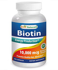 Best Naturals Maximum Potency Biotin 10000 Mcg For Healthier And Longer Hair Growth Support Formula 200 Count