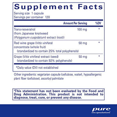 Pure Encapsulations Resveratrol EXTRA 120 caps