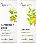 Gya Labs Cinnamon Bark & Lemon Essential Oil Set 034 Fl Oz