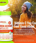 Nutribiotic - Sodium Ascorbate Buffered Vitamin C Capsules 100 Ct Vegan Non-Acidic & Easier On Digestion Than Ascorbic Acid Essential Immune Support & Antioxidant Supplement Gluten & Gmo