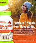 NutriBiotic Sodium Ascorbate Buffered Vitamin C Capsules Vegan NonAcidic and Easier on Digestion Than Ascorbic Acid Essential Immune Support and Antioxidant Supplement Gluten and GMO 100 Ct