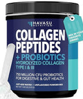 Havasu Nutrition Collagen Peptides Powder With Probiotics - Grass-Fed Hydrolyzed Type I & Iii For Hair Skin And Nail Health - Glp-1 Nutritional Support For Digestion - Easy-To-Mix Unflavored 1-Month Supply