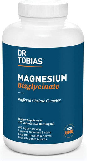 Dr. Tobias Magnesium Bisglycinate Buffered Chelate Complex Supplement 200 mg 120 Capsules