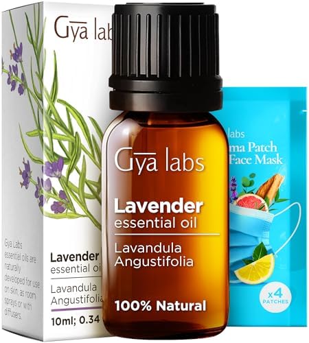 Gya Labs Turmeric Oil For Hair & Lavender Oil Essential Oil For Diffuser Set - 100% Pure Essential Oils Set - 2X0.34 Fl Oz - Gya Labs