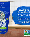 Celtic Sea Salt Fine Ground 16 Ounce (Pack of 1) Resealable Bag of Nutritious Classic Sea Salt Great for Cooking Baking Pickling Finishing and More Pantry-Friendly Gluten-