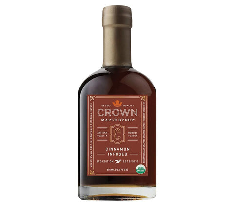 Crown Maple Certified Organic Madagascar Vanilla Infused Maple Syrup, Pure, Gluten Free, No Preservatives, Non-GMO Pairs well with Pancakes, Coffee, Cocktails & Brunch, 12.7 Fl Oz (Pack of 1)