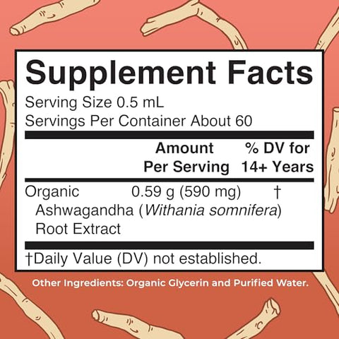 Maryruth'S Maryruth Organics Ashwagandha Root Usda Organic Ashwagandha Liquid Drops Stress Relief Natural Calm Relaxation And Mood Support Supplement Adaptogenic Nervine Vegan Non-Gmo 60 Servings