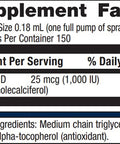 Metagenics D3 Spray Vegetarian and Bioavailable Vitamin D Supplement 1,000 IU (25 mcg) Support for Bone Cardiovascular and Immune Health | 150 Servings