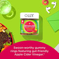 Olly Metabolism Gummy Rings 30 Count & Undeniable Beauty Gummy 60 Count & Probiotic Prebiotic Gummy 30 Count