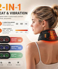 Dus Red Light Therapy For Neck Portable 660Nm & 850Nm Infrared Light Device For Muscle Relaxation Skin Firming Pain Relief & Improved Circulation Rechargeable With Timer