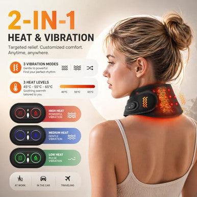 Dus Red Light Therapy For Neck Portable 660Nm & 850Nm Infrared Light Device For Muscle Relaxation Skin Firming Pain Relief & Improved Circulation Rechargeable With Timer