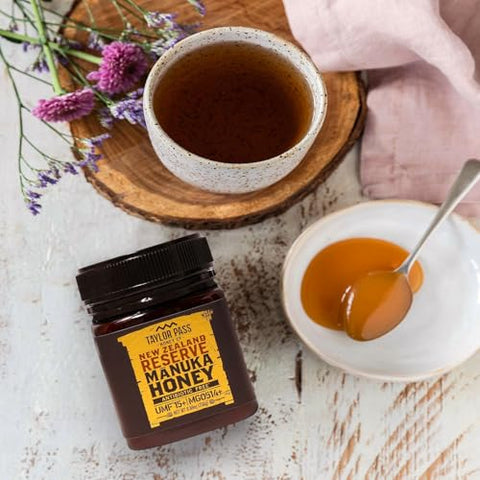Taylor Pass Honey Co Manuka Honey UMF 15+ MGO 514+ | Monofloral New Zealand Honey | Premium, Sustainable, Non-GMO, Halal, UMF Certified | BPA-Free Jar | 8.83 oz