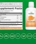 Dynamic Health Turmeric Gold 100% Juice Turmeric Supplement No Additives Joint Support Antioxidant Inflammation Vegan Gluten Nongmo 32 Fl Oz