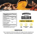 Ambrosia Golden Super Turmeric Bioavailable Curcumin Support Healthy Gut & Brain Health Joint Support 765Mg Of Active Curcuminoids 60 Veggie Capsules (30 Day Supply)