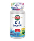 Kal Ultra D-3 5000 Iu Activmelt, Lemon Lime, White, 90 Count